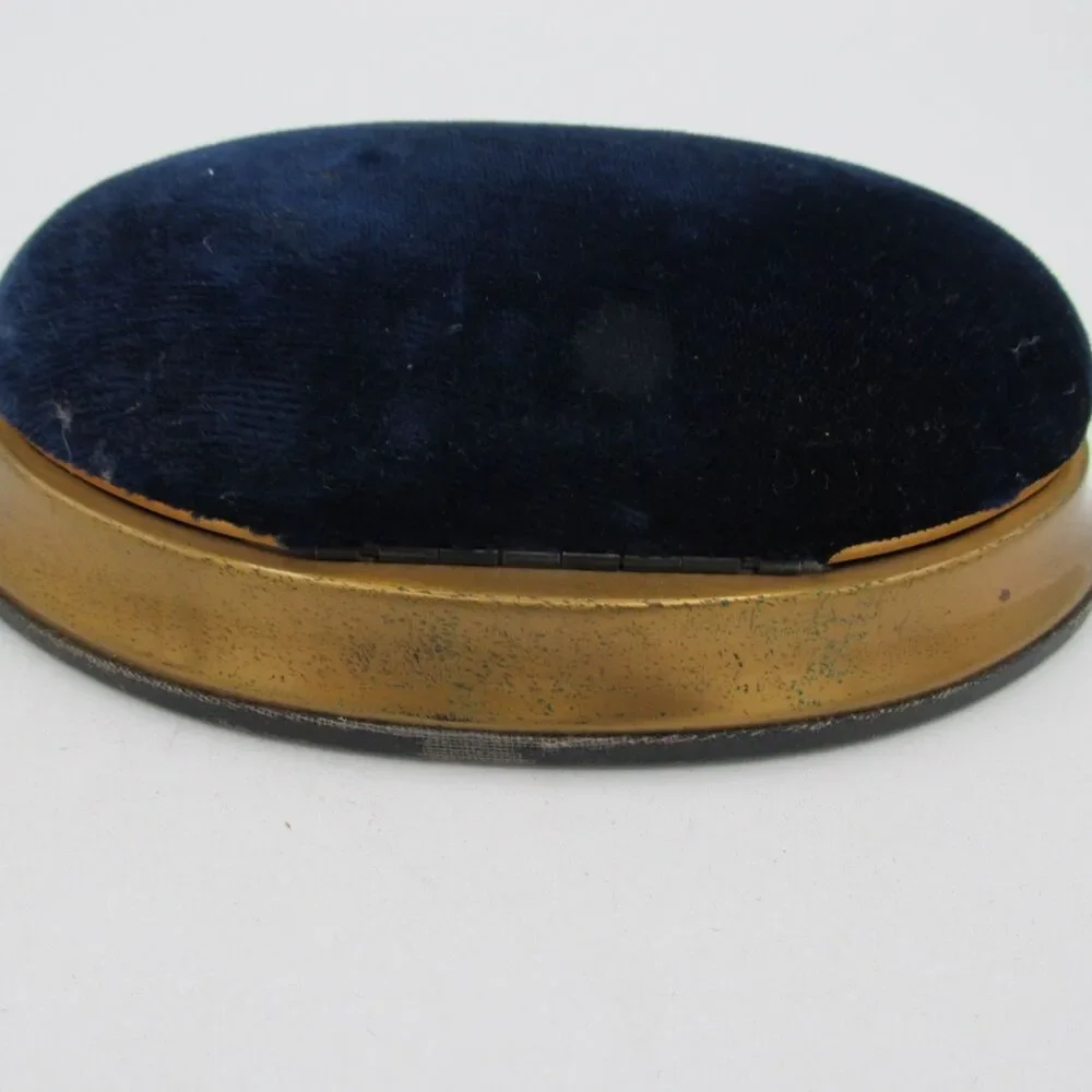 Waltham Blue Velvet Watch Box Presentation Case First American Watch Art Deco